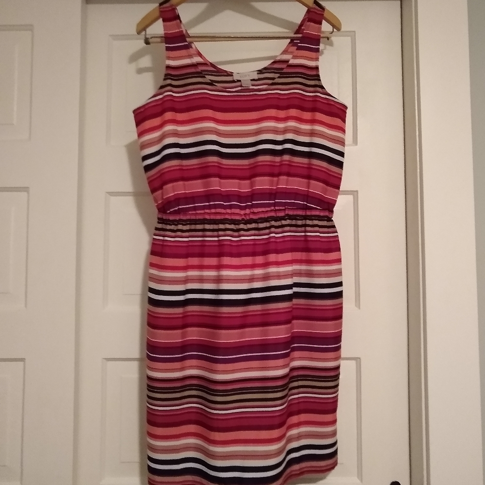 LOFT striped dress, size 10 - worn once!